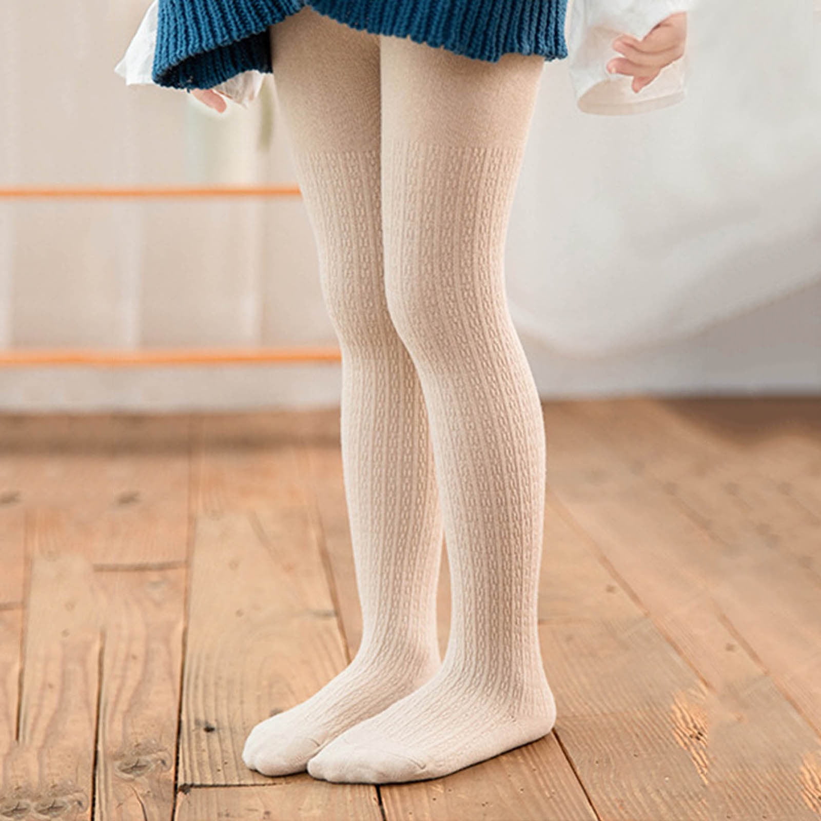 Basic gray knit leggings for girls | tuc tuc